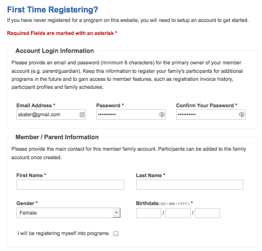First Time Registering?