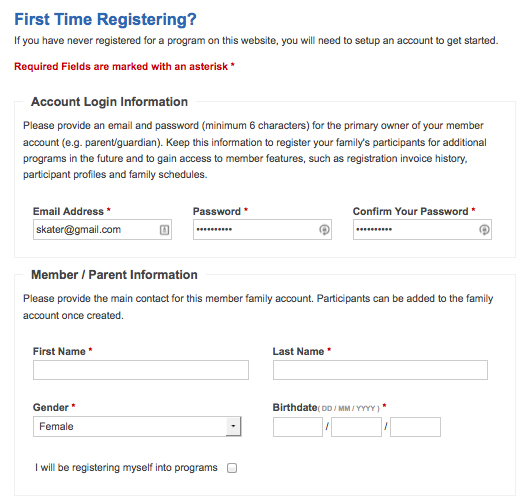 First Time Registering?